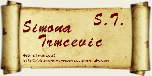 Simona Trmčević vizit kartica